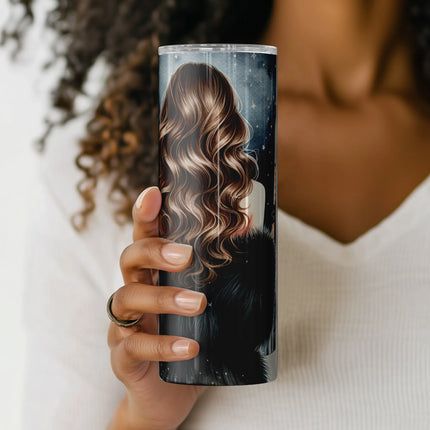 High-fashion DIY tumbler wrap with romantic Paris theme – perfect for glam gifts.