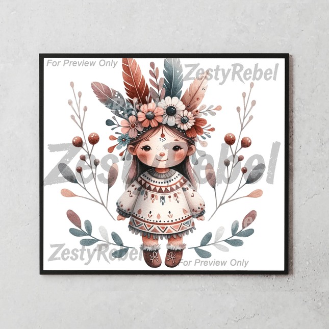 Anime-inspired pink-haired girl on a digital tumbler wrap for 20oz sublimation projects.