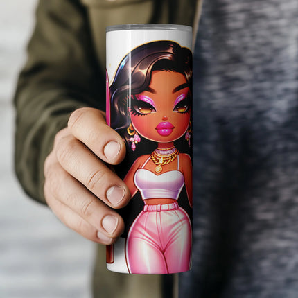 Sublimation file perfect for beauty lovers, pink drink, and lipstick lovers.