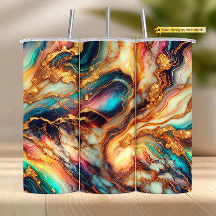 Buy marble tumbler png – rainbow agate sublimation download for drinkware, crafts, and POD gifts
