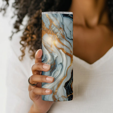 Close-up of marble PNG showing rich gold veining and natural crystal-inspired patterns.
