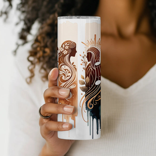 DIY sublimation design with a melodic, motivational quote and elegant musical symbols, tailored for 20oz tumbler wraps.