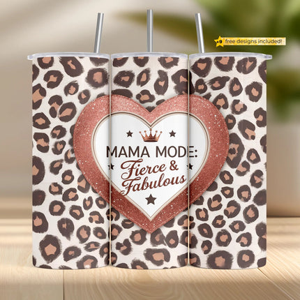 Mom018 Heart Animal PrintSingle DesignZestyRebel