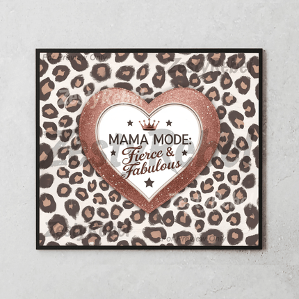 Mom018 Heart Animal PrintSingle DesignZestyRebel
