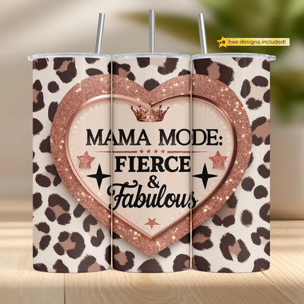 Mom019 Heart Animal PrintSingle DesignZestyRebel