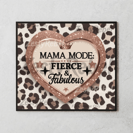 Mom019 Heart Animal PrintSingle DesignZestyRebel