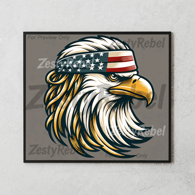 Mockup of 20oz skinny tumbler featuring American flag eagle design – ready for sublimation or print on demand use.