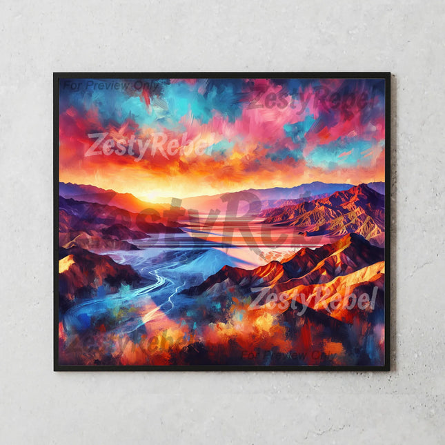 Best tumbler png for print on demand or wall art – canyon sunset sublimation design