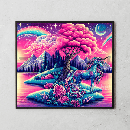 Best tumbler png for print on demand or wall art – enchanted galaxy unicorn sublimation design