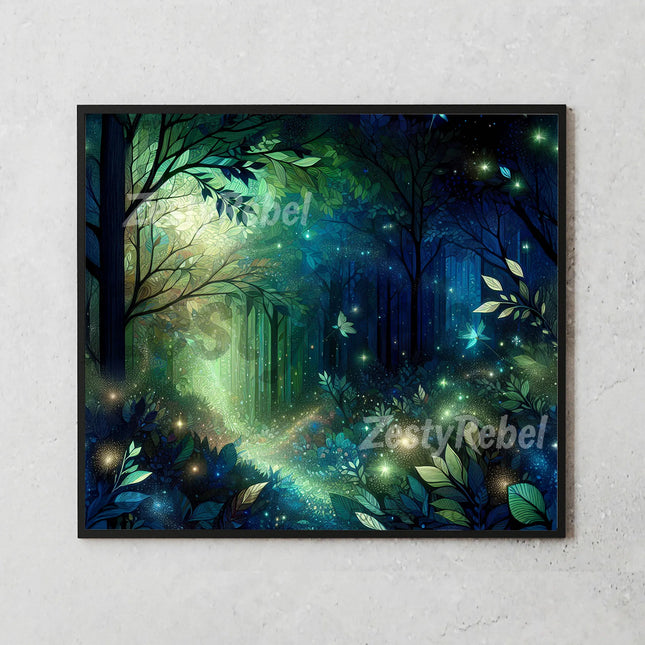 Best tumbler png for print on demand – glowing firefly wrap for drinkware and wall art projects