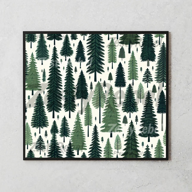 Best tumbler png for print on demand or wall art – pine forest pattern sublimation design
