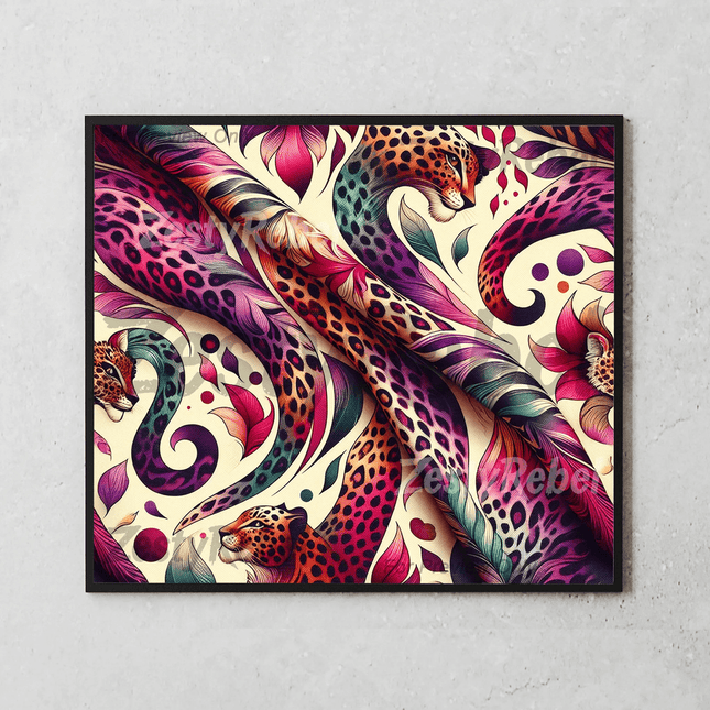 Best tumbler png for print on demand or wall art – exotic floral leopard sublimation design