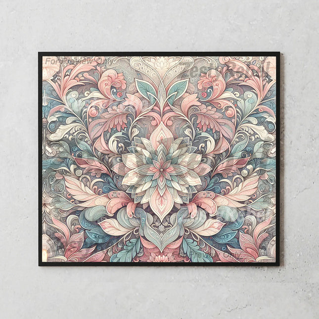 Best tumbler png for print on demand – romantic pastel scroll wall art sublimation
