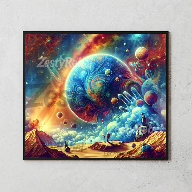Best tumbler png for print on demand – cosmic nebula scene wrap for wall art