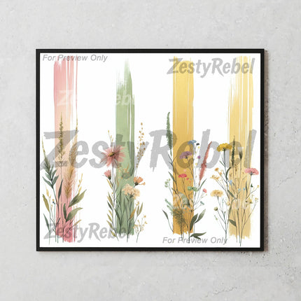 Best watercolor tumbler png for print on demand – pastel stripe wall art design