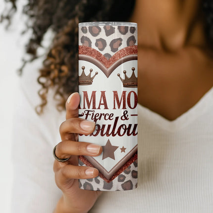 Stylish mom-themed sublimation design with animal print and feminine flair
