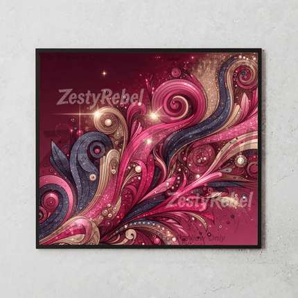 sparkling swirls tumbler wrap PNG, perfect for 20oz skinny sublimation cups and print-on-demand products