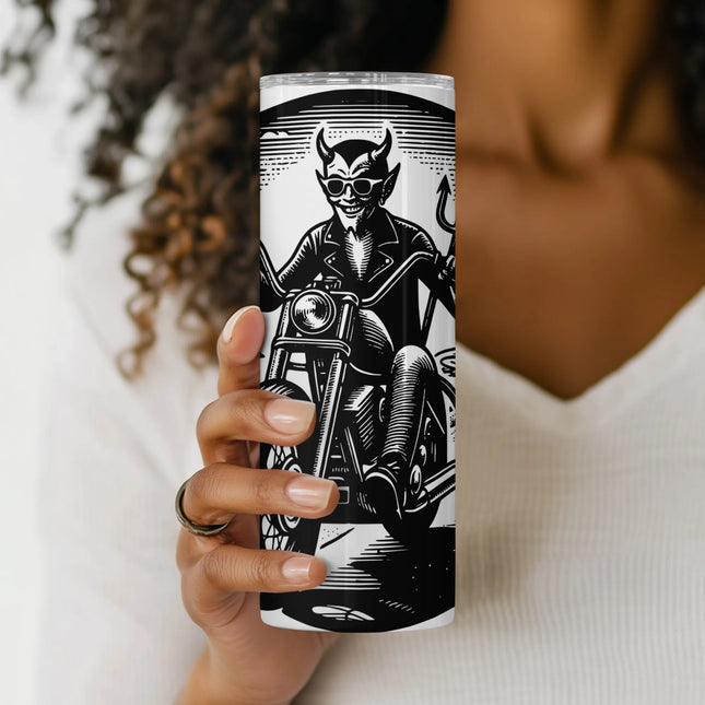Cheap tumbler png devil design – edgy gothic sublimation download for DIY drinkware