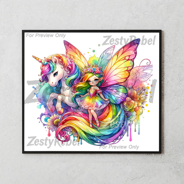 A magical unicorn and fairy wrap perfect for sublimation crafters and tumbler DIYers.