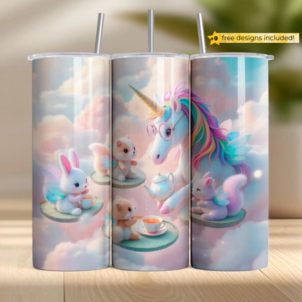 Buy unicorn galaxy tumbler png wrap – pastel dreamy digital download for crafters and POD