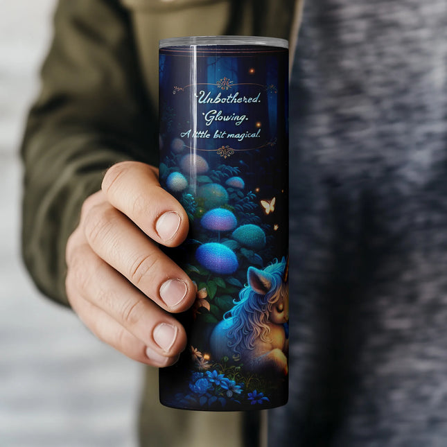 Serene unicorn lying under starry sky, perfect for DIY sublimation and gift projects.