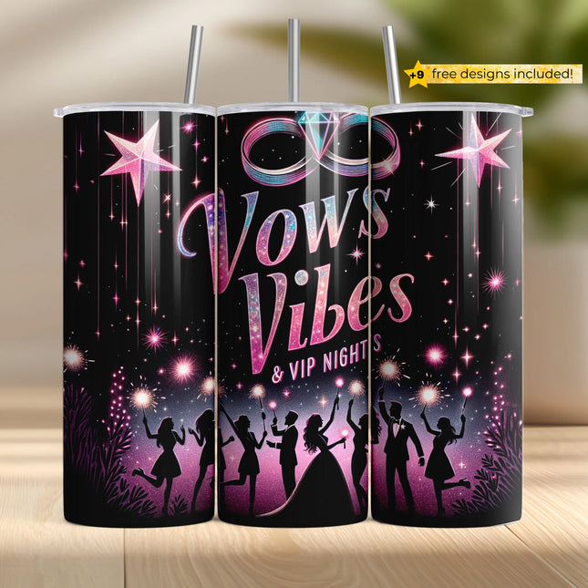 Buy tumbler png for sublimation – glamorous bridal wrap with sparkles, silhouettes, and fireworks
